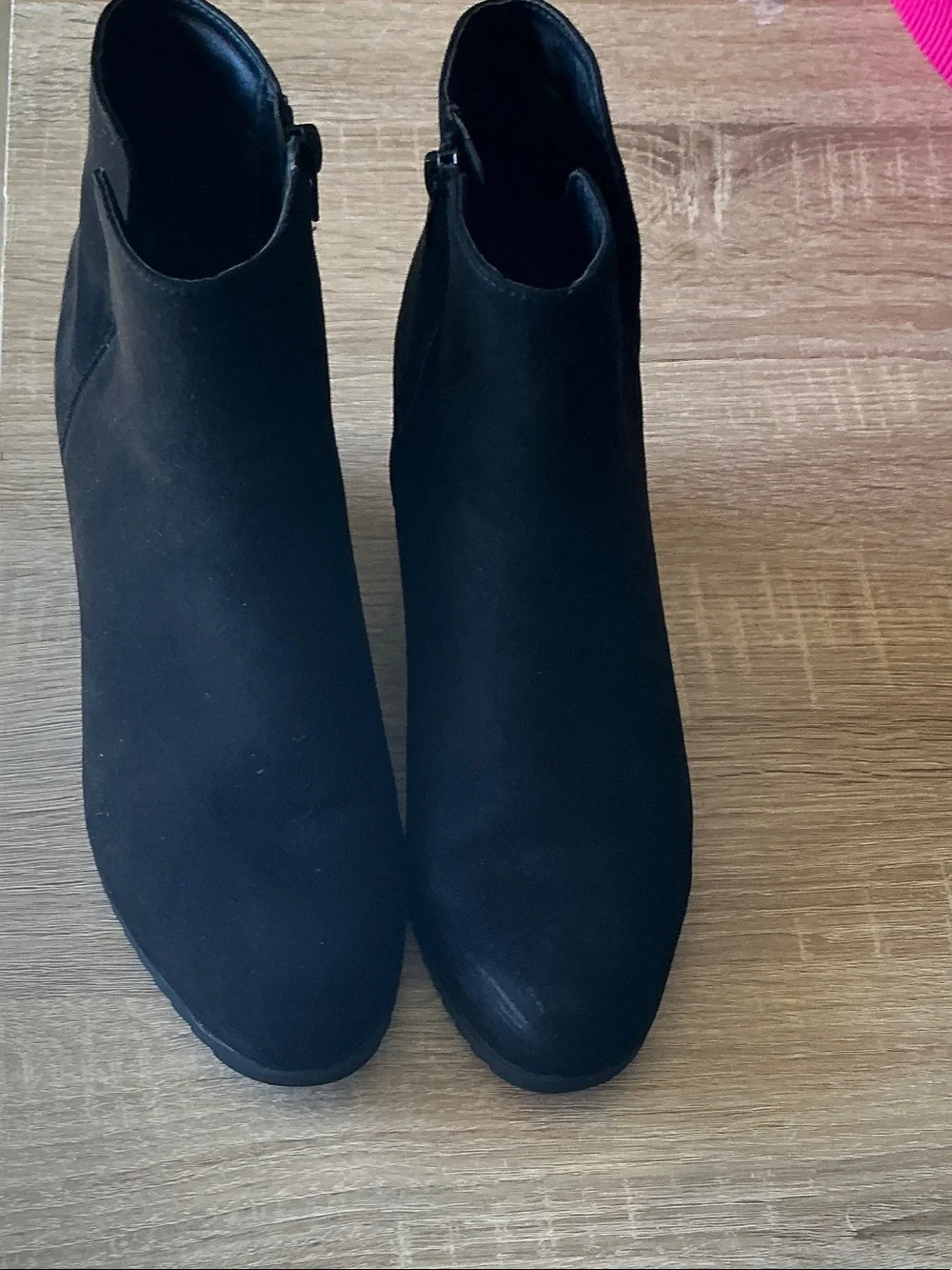 Style & Co. Black Suede Ankle Booties